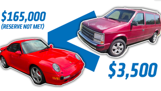 Why Buy This 33k-Mile Porsche 911 for Over $165,000 When You Can Get a 254k-Mile Turbo Plymouth Voyager for $3,500?